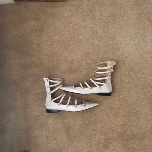 Zara faux pearl flats